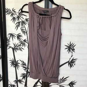 Banana Republic mauve silk surplice blouse size S